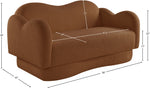 Bloom - Teddy Fabric Loveseat - Saddle