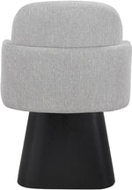 Marlowe - Linen Textured Fabric Upholstered Swivel Dining Arm Chair - Stained Black