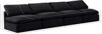 Indulge - Velvet 4 Seat Modular Armless Sofa