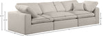 Comfy - Linen Modular Sofa 3 Seats