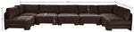 Hammond - Velvet Performance Fabric Upholstered 7 Piece U-Shaped Armless Sectional