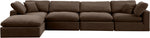 Comfy - 5 Piece Velvet Modular Sectional With Chaise