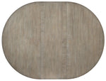 Affinity - 48" Round Pedestal Dining Table With 1-18" Leaf - Dark Gray