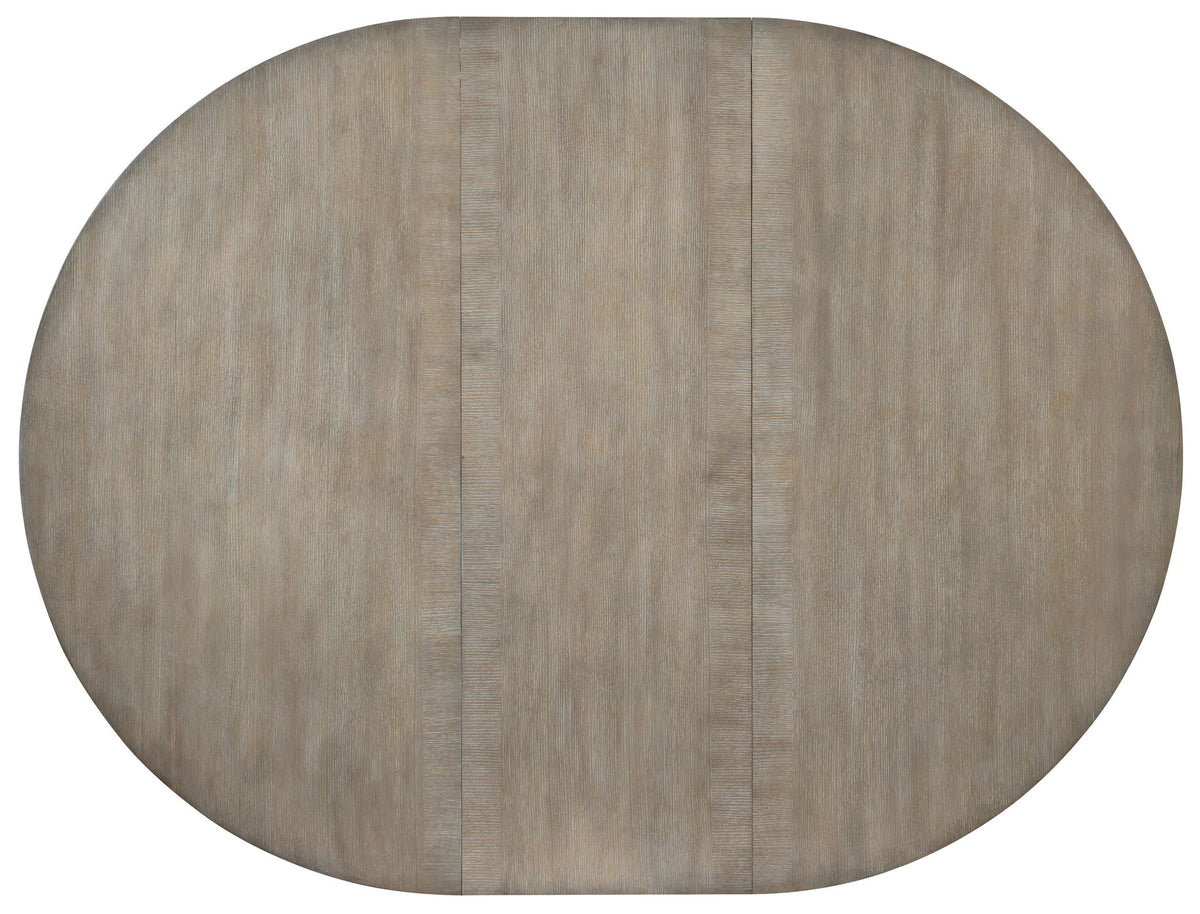 Affinity - 48" Round Pedestal Dining Table With 1-18" Leaf - Dark Gray