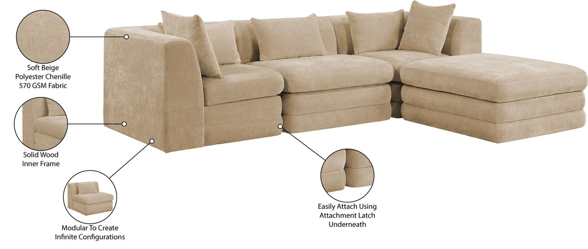 Stellar - 4 Piece Upholstered Modular Sectional
