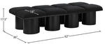 Pavilion - 8 Piece Modular Bench With Black Base