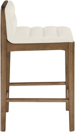 Ellis - Vegan Leather Upholstered Counter Stool (Set of 2) - Brown Base