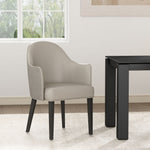 Hillman - Armchair, Vegan Leather And Velvet - Light Gray