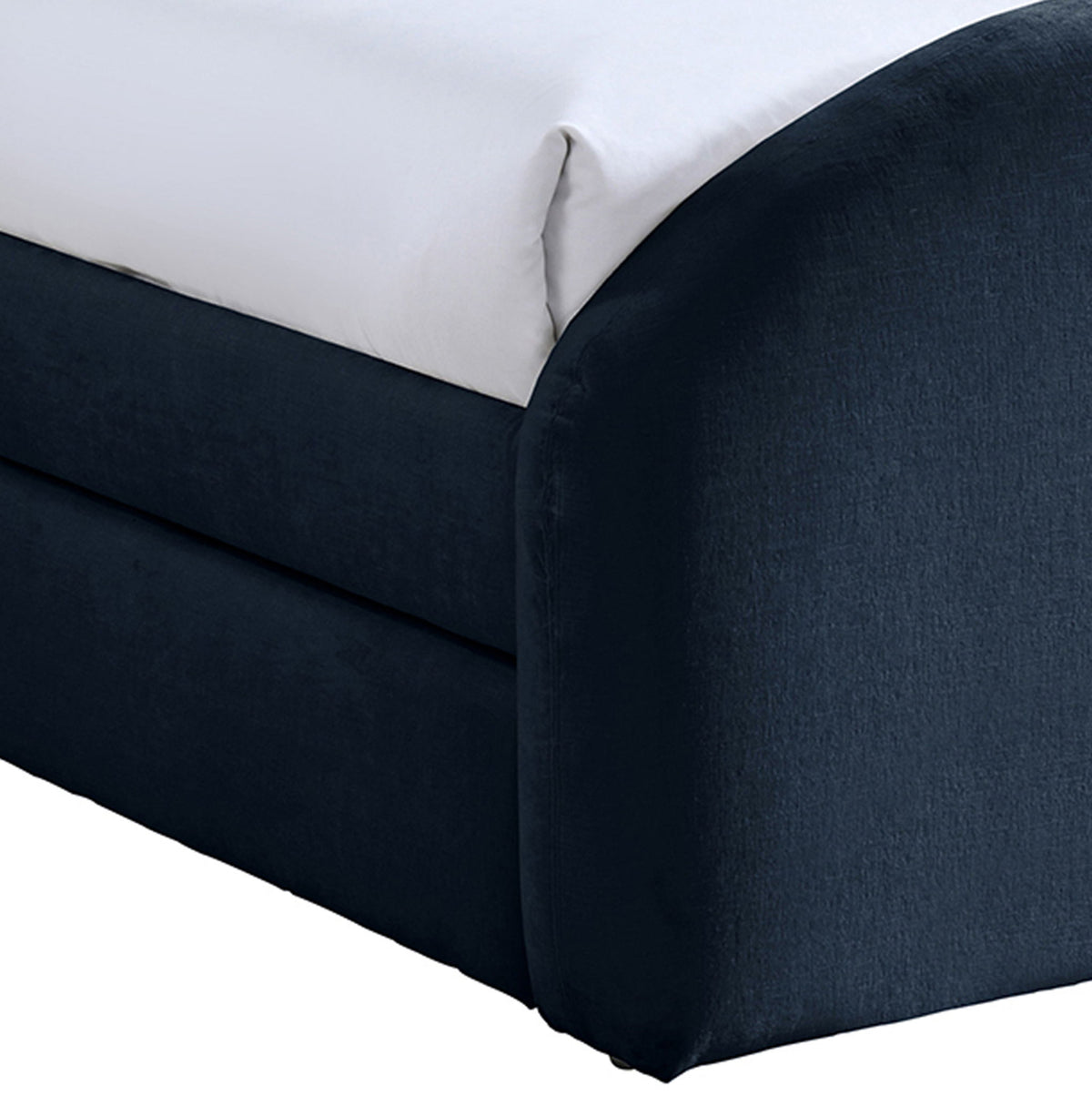 Andaz - Chenille Fabric Upholstered Trundle Bed