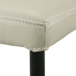 Meriam - Full Back Top Grain Leather Upholstered Metal Dining Chairs (Set of 2)