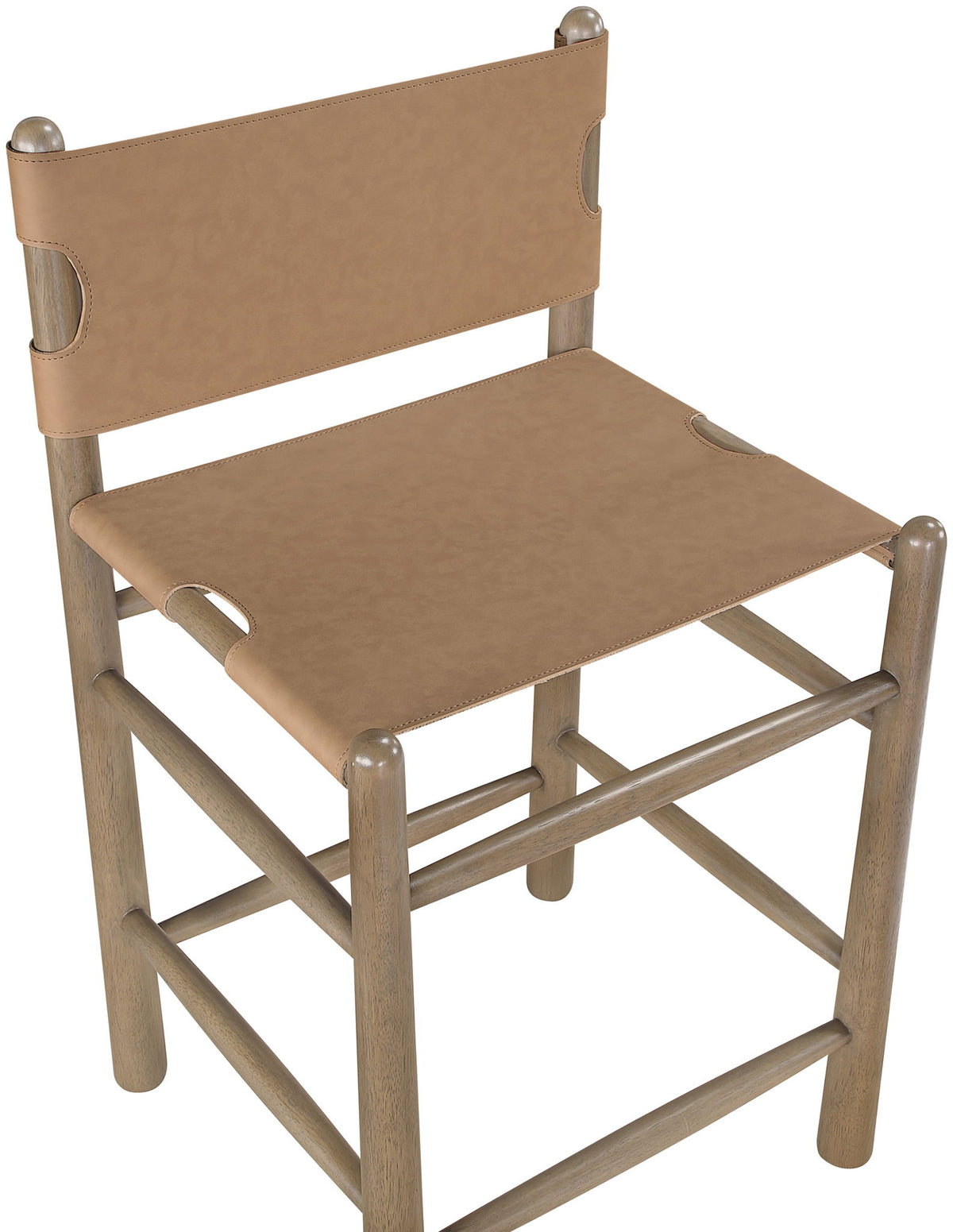 Santos - Upholstered Counter Stool With Stained Brown Base