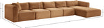 Shaggy - Fabric 5 Piece Modular Sectional With Chaise