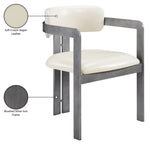 Aurum - Vegan Leather Upholstered Dining Chair With Gray Base (Set of 2)