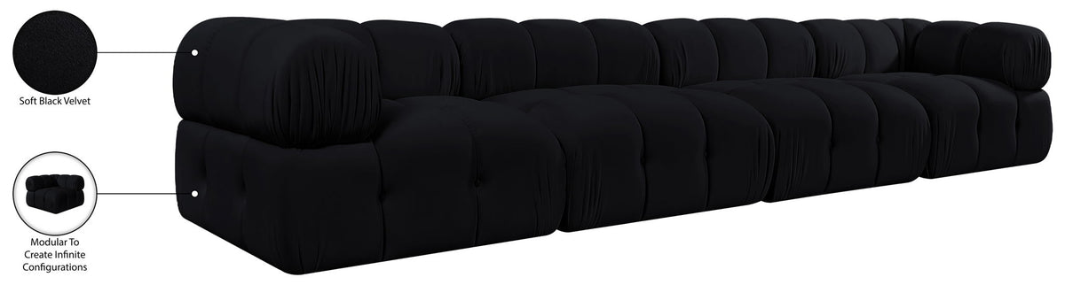 Orin - Fabric Velvet 4 Piece Modular Sofa