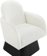 Marlowe - Linen Textured Fabric Upholstered Swivel Accent Chair - Stained Black