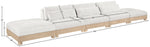 Turin - Chenille Fabric Upholstered Modular Sectional - White