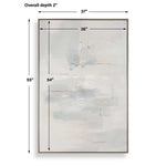 One And Only - Hand Painted Abstract Art - Blue / Brown / Gray / White