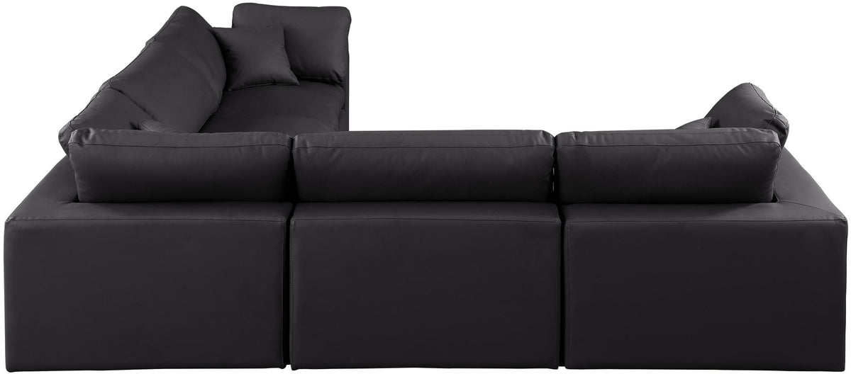 Comfy - 5 Piece Faux Leather Modular Corner Sectional