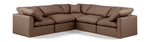 Indulge - Faux Leather 5 Piece Modular Corner Sectional