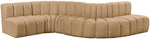 Arc - Velvet 6 Piece Curved Modular Sofa