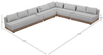 Solace - Olefin 5 Piece Outdoor Patio Modular Sectional