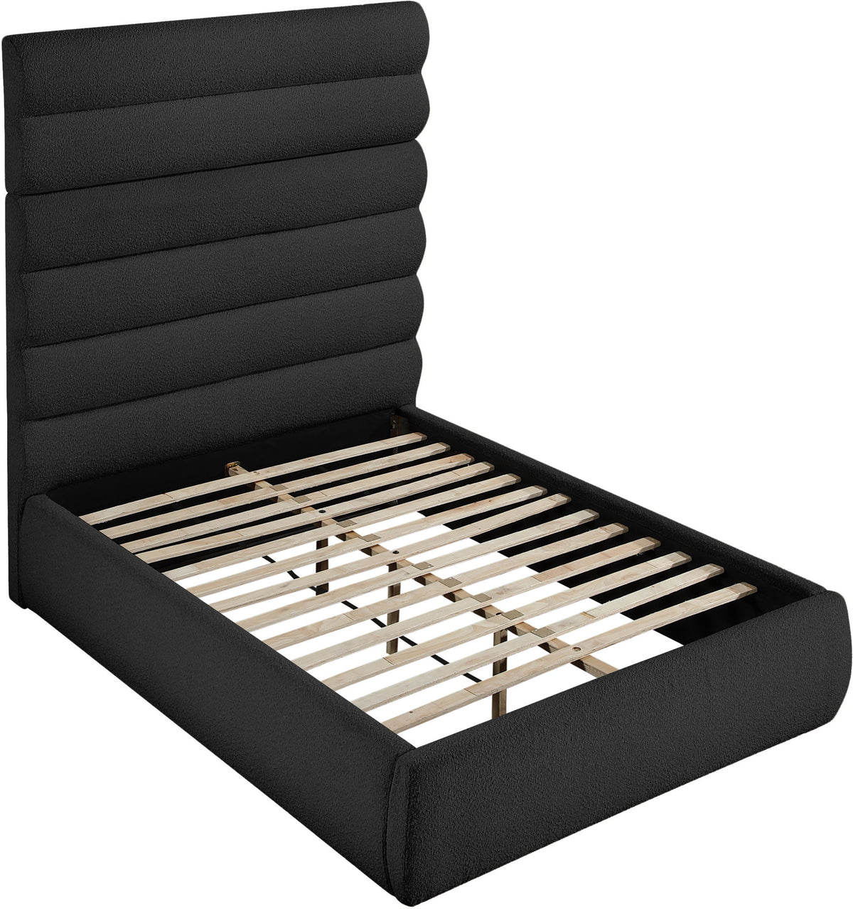Adam - Boucle Fabric Bed With 70.5" Headboard