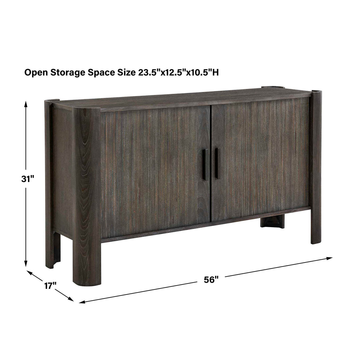 Drury - 2 Door Cabinet - Dark Gray