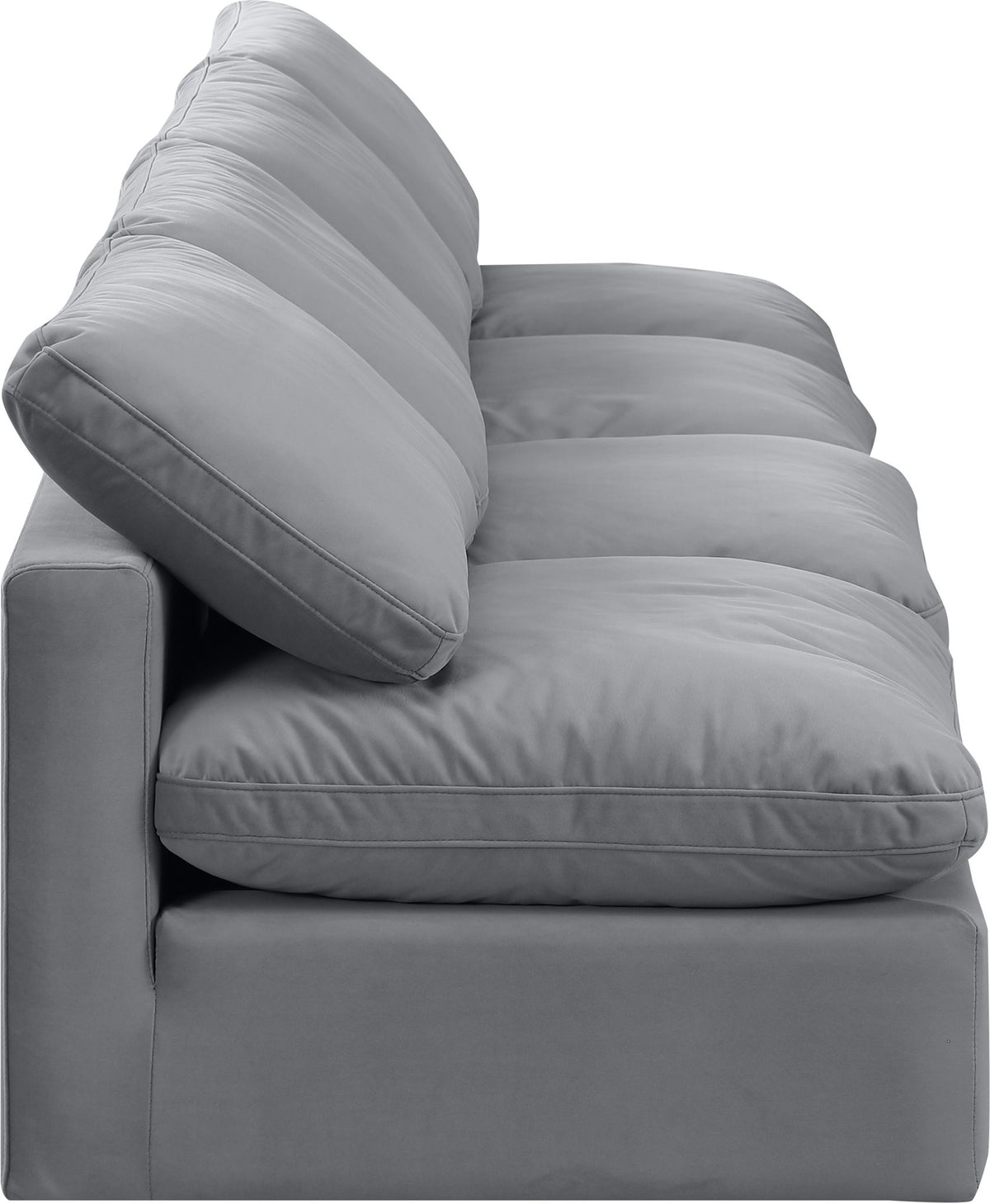 Indulge - Velvet 4 Seat Modular Armless Sofa