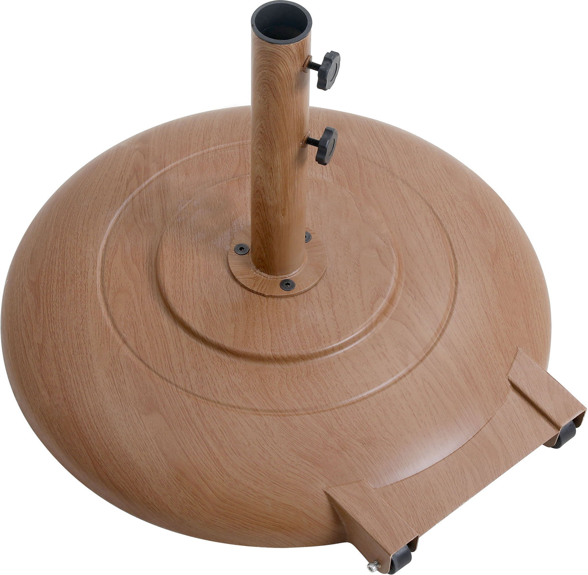 Fiji - Aluminum Patio Umbrella With Round Teak Base