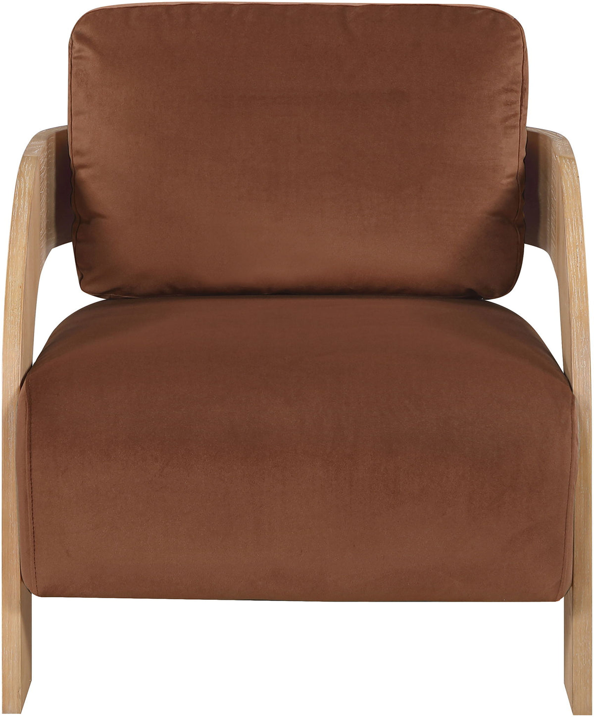 Cedra - Velvet Performance Fabric Upholstered Accent Chair - Cognac