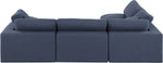 Comfy - 4 Piece Linen Fabric Modular Armless Sectional