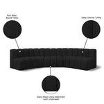 Arc - Boucle Fabric 5 Piece U-Shaped Modular Sofa