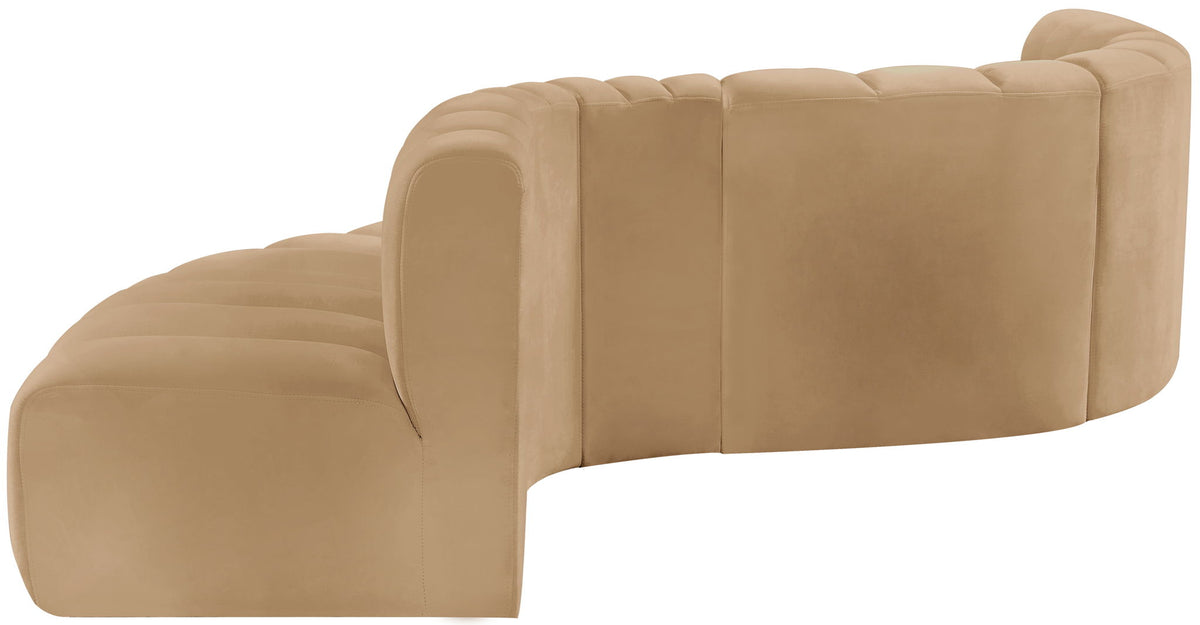 Arc - Velvet 6 Piece Curved Modular Sofa
