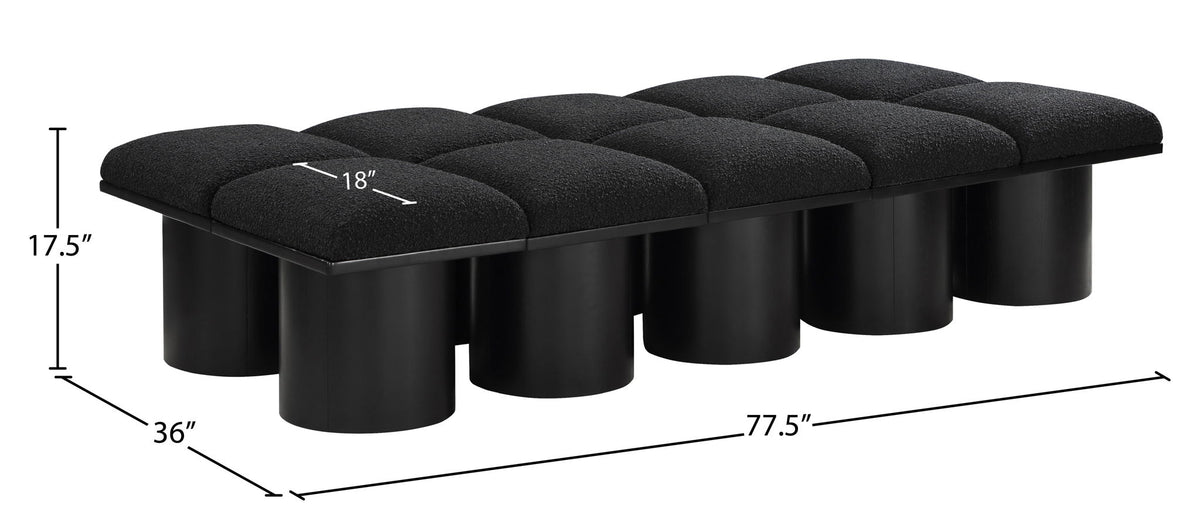 Pavilion - 10 Piece Modular Bench With Black Base
