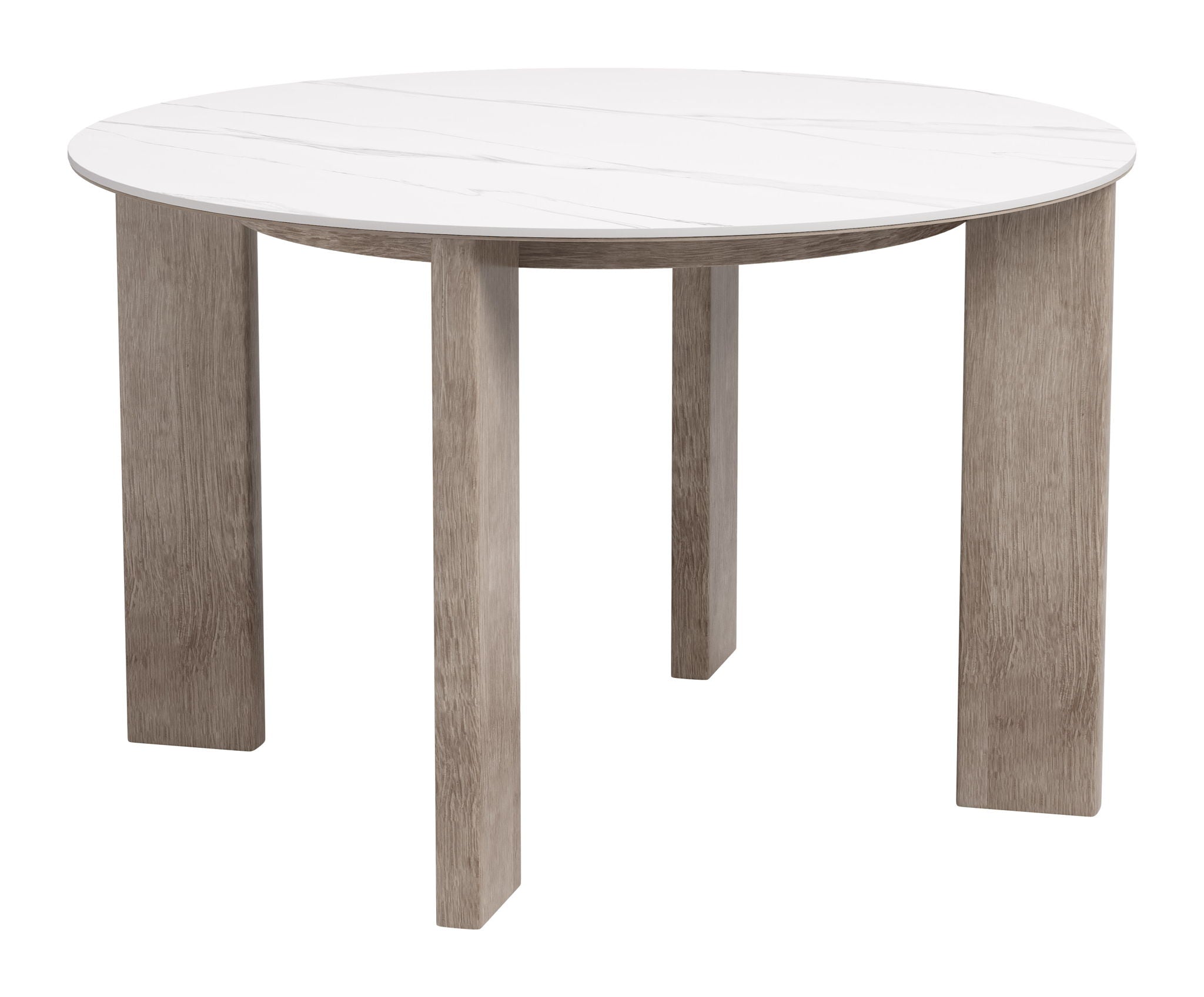 Oceanveil - Round Dining Table - White / Light Brown