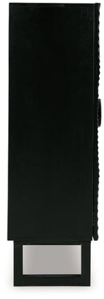 Fosterman - Accent Cabinet - Distressed Black