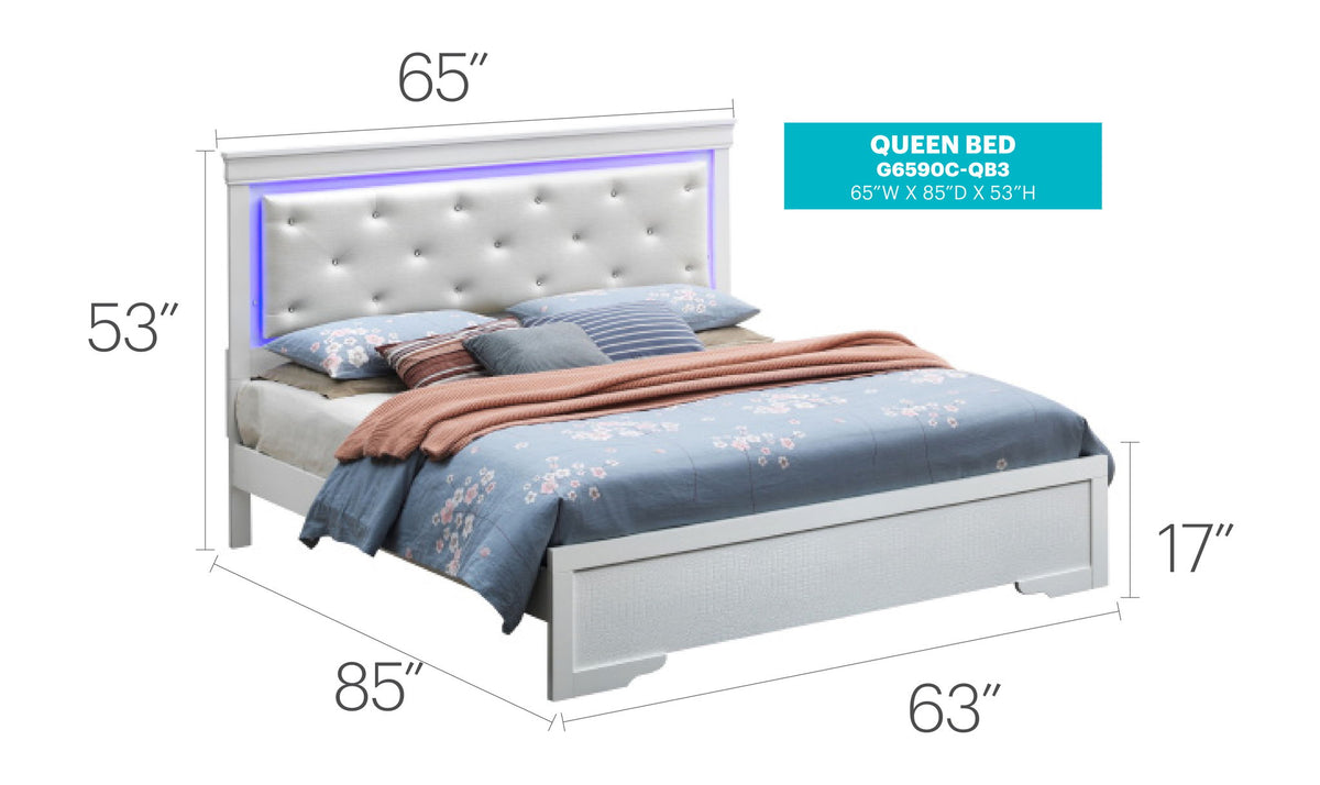 Glory Furniture - Lorana - Bed With LED
