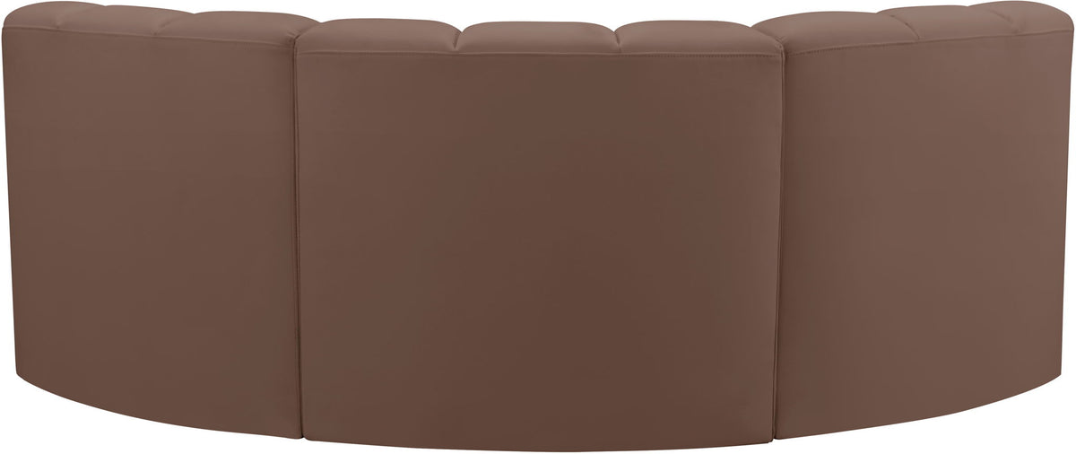 Arc - Faux Leather 3 Piece Modular U-Shaped Sofa