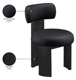 Atelier - Vegan Leather Upholstered Dining Chair (Set of 2) - Black Frame