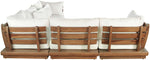 Mirella - 5 Piece Water Resistant Fabric Upholstered Outdoor Patio Modular Sectional