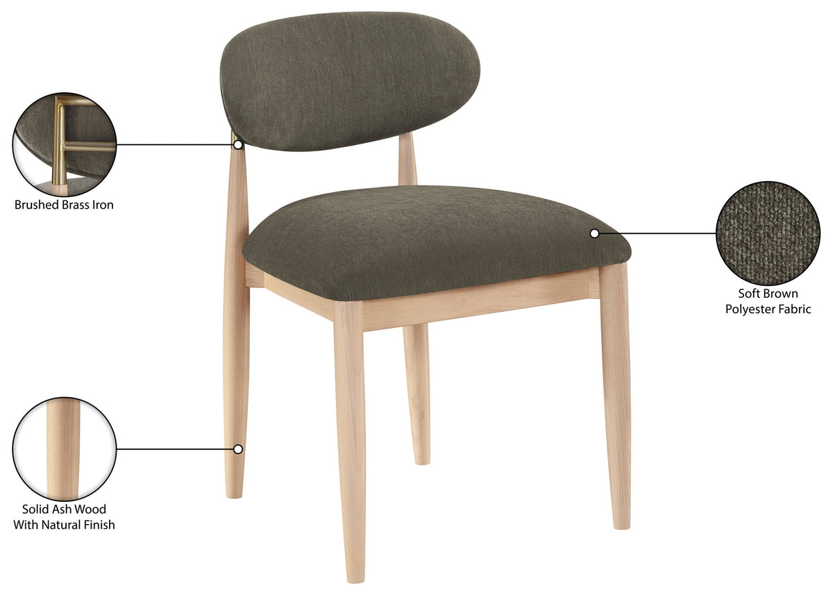 Riccio - Fabric Dining Side Chair (Set of 2) - Natural Frame