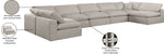 Comfy - 7 Piece Linen Modular Armless Sectional