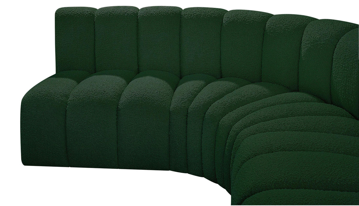 Arc - Boucle Fabric 6 Piece U-Shaped Modular Sofa