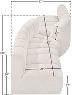 Arc - Boucle Fabric 4 Piece Sofa