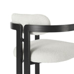 Jazmin - Outdoor Dining Chair With Boucle Cushion And Powder Coated Aluminum Frame (Set of 2) - Cream / Black