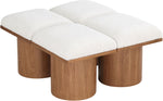 Pavilion - 4 Piece Modular Bench With Brown Base