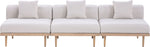 Laguna - 3 Piece Resilient Water Resistant Fabric 106.5" Outdoor Patio Armless Modular Sofa