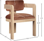 Sacha - Velvet Dining Chair With Natural Base (Set of 2)