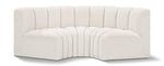 Arc - Boucle Fabric 3 Piece Modular U-Shaped Sofa