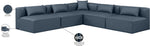 Cube - 5 Piece Modular Corner Armless Sectional